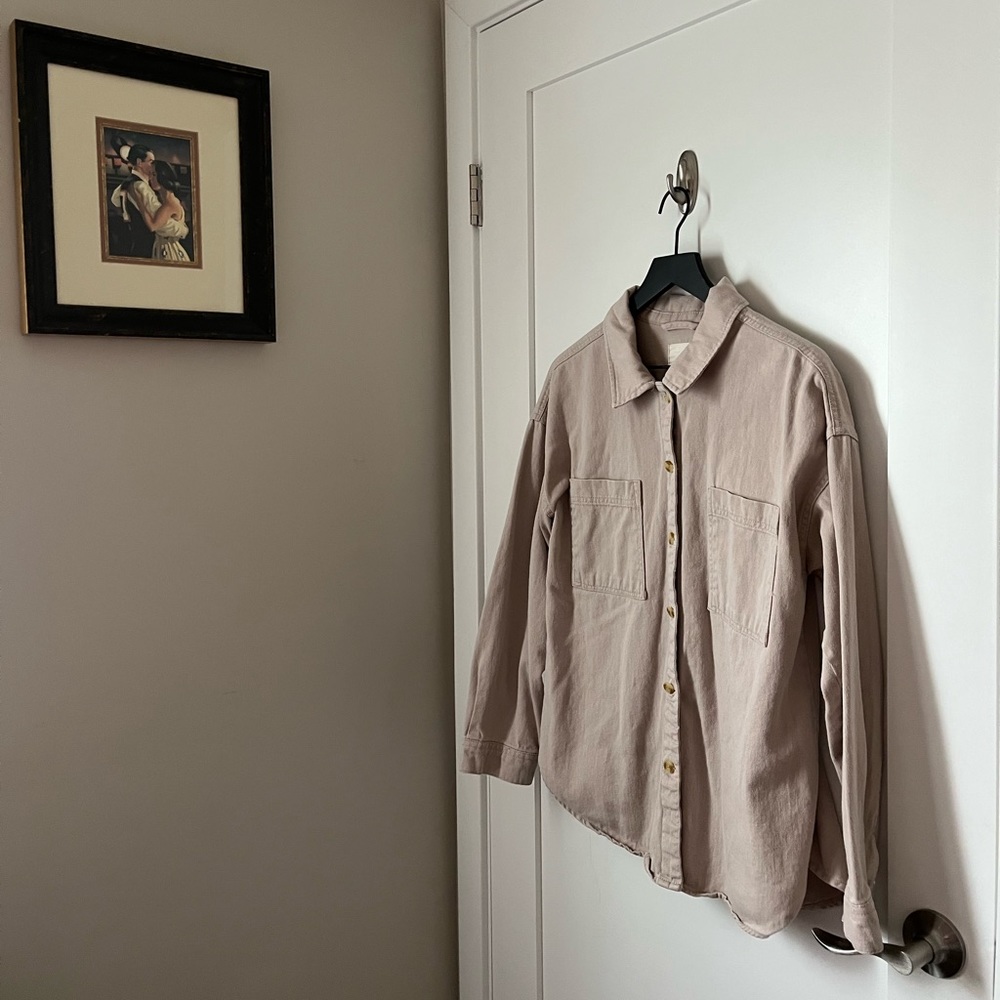 thread+supply • tan button-down